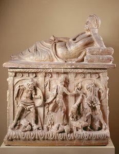 Cinerary Urn, 2nd century BC by Etruscan Etruscan