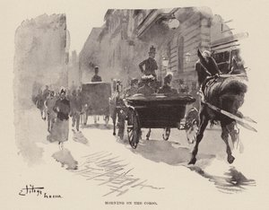 Morning on the Corso by Ettore Tito