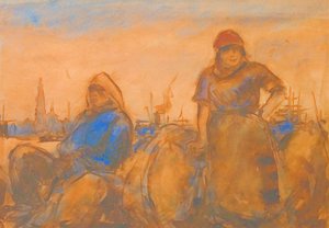 At the Harbour by Eugeen van Mieghem