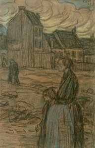 Pregnant Woman in the Suburbs by Eugeen van Mieghem