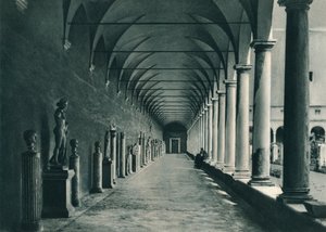 Cloisters in the Museum of the Baths of Diocletian, Rome, Italy, 1927