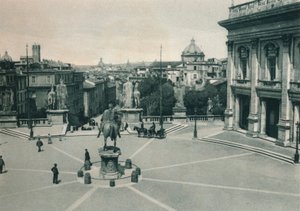 Piazza del Campidoglio with the Statue of Marcus Aurelius, Rome, Italy