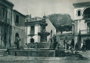 Public fountain, Taormina, Sicily, Italy