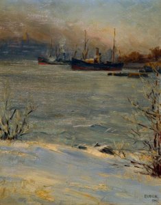 Steamships at Beckholmen, Stockholm