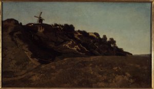 View of Montmartre, circa 1848 by Eugene Antoine Samuel Lavieille