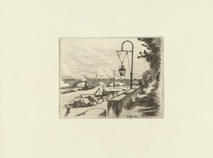 Cityscape with Austerlitz Bridge and Seine in Paris