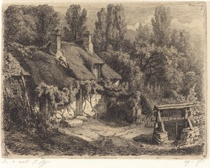 Cottage with Well, published 1849