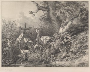 Water Dock and Brambles at a Sluice by Eugene Bléry