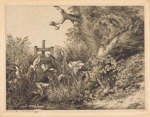 Water Dock and Brambles at a Sluice by Eugene Bléry