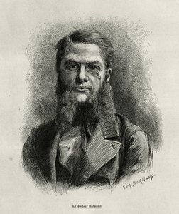 Portrait of Dr Harmand, Engraving by Eugene Burnand, to Illustrate the Story of Laos and the Wild Populations of Indochina by Dr Harmand, in 1877, Published in 