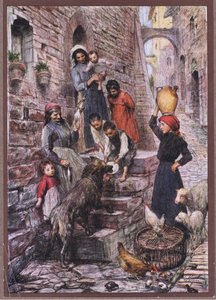 The wolf of Gubbio after his conversion by Eugene Burnand