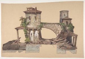 Design for a Stage Set at the Opera, Paris by Eugene Ciceri