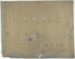 Design for a Stage Set at the Opera, Paris: Church Interior by Eugene Ciceri