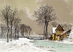 Winter Landscape by Eugene Ciceri