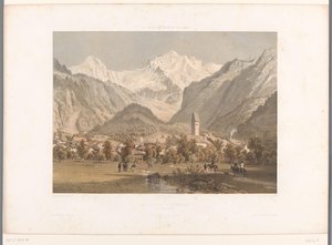 View of Unterseen and the Jungfrau