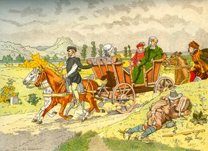 Vis-à-vis (carriage) - first appearance by Eugene Courboin