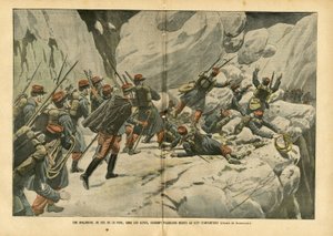 Illustration of Eugene Damblans (1865-1945) in Le Pelerin, 06/03/04 - An Avalanche at the Pare Pass in the Alps, Causing Several Deaths at the 157th of Infantry by Eugene Damblans