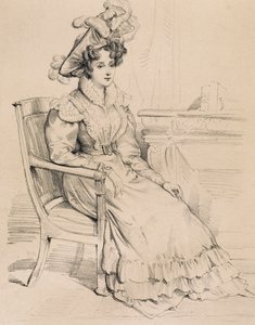 Portrait of Harriet Smithson, Irish Actress and First Wife of French Composer Hector Berlioz by Eugene Deveria