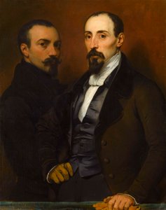 Self-Portrait with his son Achille, 1836