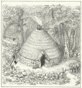 Ancient Pelasgian hut by Eugene Emmanuel after Viollet le Duc