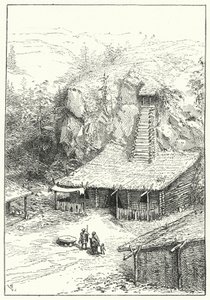 Aryan dwelling in ancient India by Eugene Emmanuel after Viollet le Duc