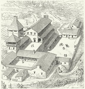 Merovingian Royal Palace by Eugene Emmanuel after Viollet le Duc