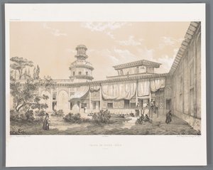 Palace Char Bagh in Isfahan by Eugene Flandin