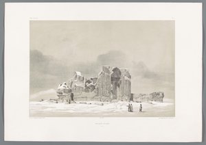 Ruins of the Blue Mosque of Tabriz in Iran by Eugene Flandin