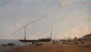 On the Nile, Near Philae by Eugène Fromentin