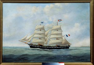 The brig Union (cod fishing) by Eugene Grandin