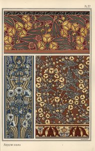 Arrowhead, Sagittaria Sagittifolia, as a Design Motif in Wallpaper and Fabric Patterns by Eugene Grasset