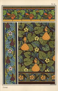 Gourd in Wallpaper, Stained Glass and Fabric Patterns