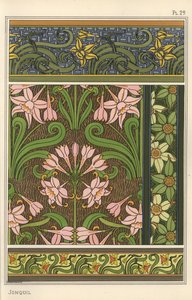 Jonquil, Narcissus Jonquilla, as Design Motif in Wallpaper and Fabric Patterns