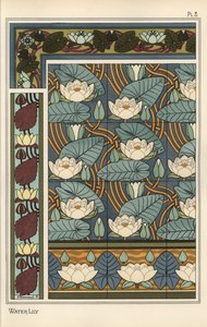 The Water Lily in Wallpaper and Tile Patterns by Eugene Grasset