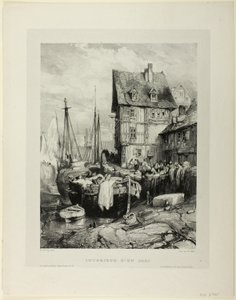 Interior of a Port, plate five from Six Marines by Eugene Isabey