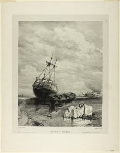 Low Tide (plate six from Six Marines)