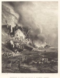 Refitting of a Ship at Low Tide by Eugene Isabey