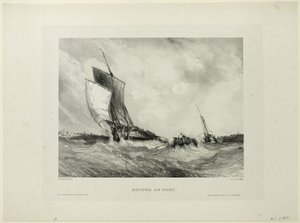 Return to Port, plate two from Six Marines by Eugene Isabey