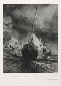 Six Marines: Souvenir Saint Valéry-sur-Somme by Eugene Isabey
