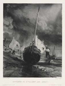 Six Marines: Souvenir de Saint Valéry sur Somme by Eugene Isabey