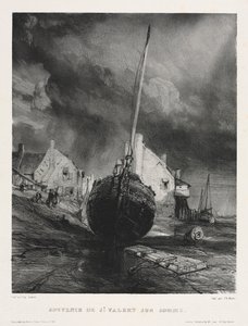 Six Marines: Souvenir de Saint Valéry sur Somme, 1833 by Eugene Isabey