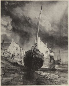 Souvenir of St. Valery sur Somme by Eugene Isabey