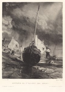Souvenir of St. Valéry sur Somme by Eugene Isabey