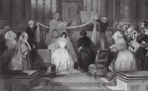 A French Marriage at St Roch, Paris by Eugene Louis (after) Lami