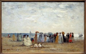 Bathers on the beach of Trouville, Calvados