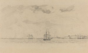 Coastal Landscape with Shipping