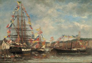 Festival in the Harbor of Honfleur, 1858