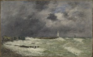 Gale of wind in front of Frascati, Le Havre by Eugene Louis Boudin