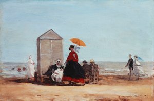 On the Beach at Trouville, 1865