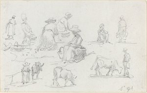 Peasants and Cows by Eugene Louis Boudin